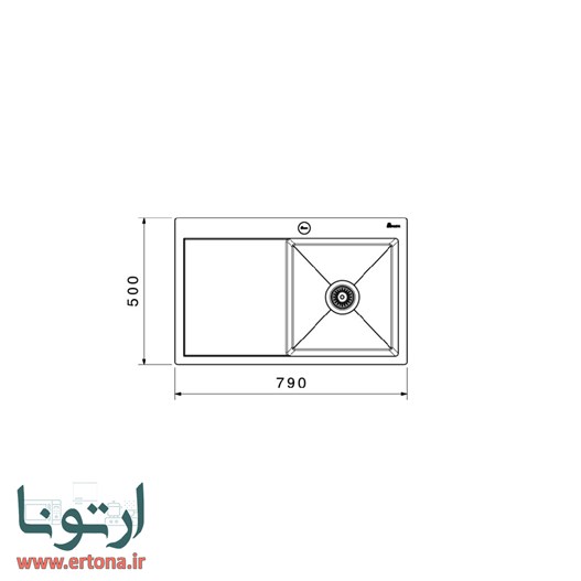 سینک توکار بیمکث مدل 721
